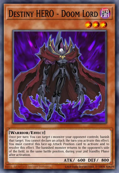 Destiny HERO - Doom Lord, Duelist Pack: Aster Phoenix #DP05-EN001