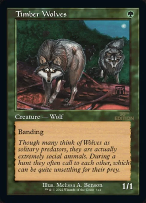 Timber Wolves, 30th Anniversary Edition #512
