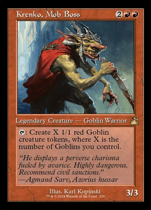 Krenko, Mob Boss, Ravnica Remastered #335
