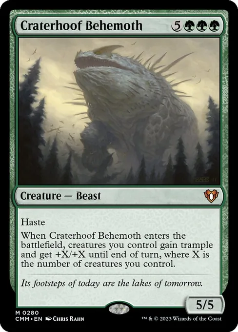 Craterhoof Behemoth, Commander Masters #280