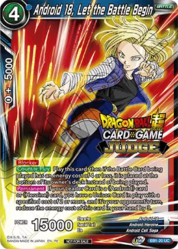 Android 18, Let the Battle Begin, Battle Evolution Booster #EB1-20_PR