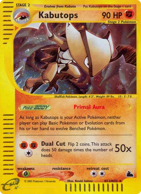 Kabutops, Skyridge #H13