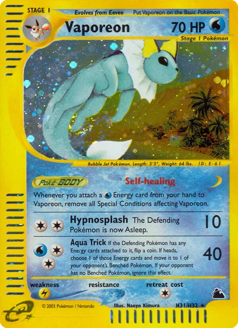 Vaporeon, Skyridge #H31