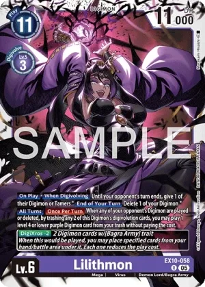 Lilithmon, EX-10: EXTRA BOOSTER SINISTER ORDER #EX10-058
