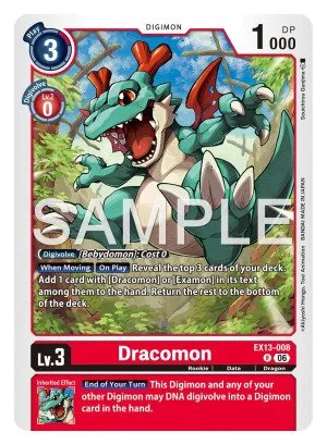 Dracomon, EX-13: EXTRA BOOSTER CHIVALROUS XIII #EX13-008