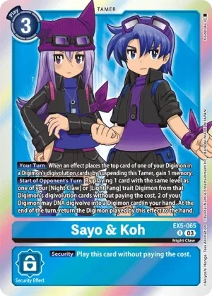 Sayo & Koh, EX-05: Theme Booster Animal Colosseum #EX5-065