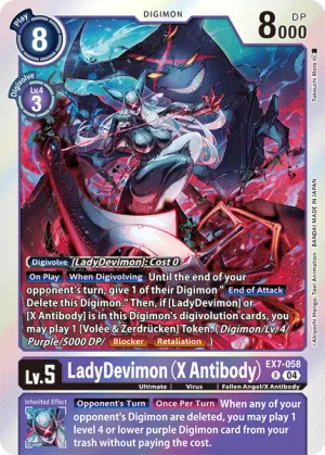 LadyDevimon (X Antibody), EX-07: Extra Booster Digimon Liberator #EX7-058