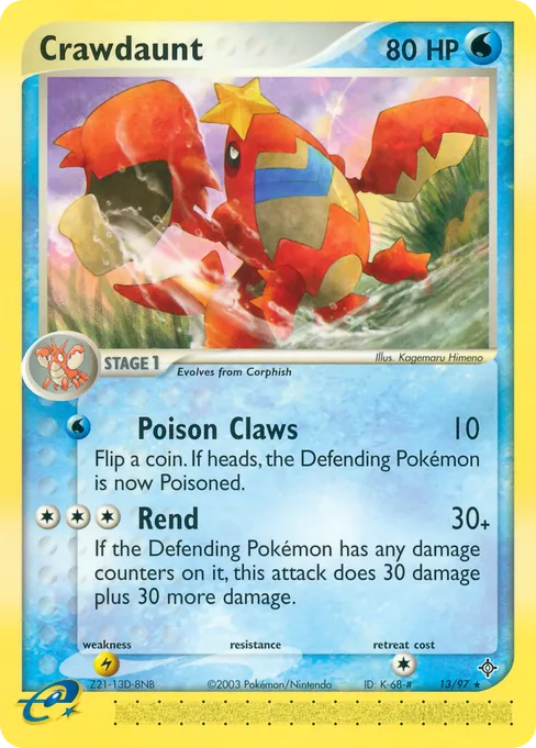 Crawdaunt, Dragon #13