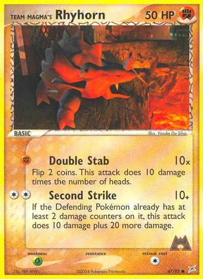 Team Magma's Rhyhorn, Team Magma vs Team Aqua #67