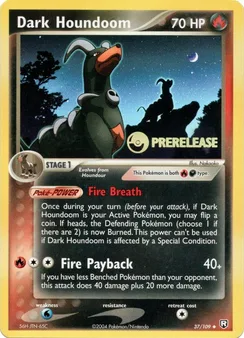 Dark Houndoom, Prerelease stamp