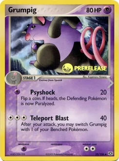 Grumpig, Prerelease stamp