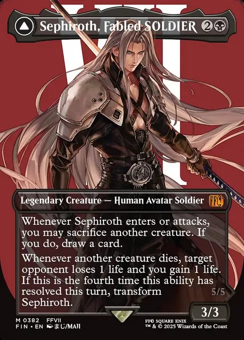 Sephiroth, Fabled SOLDIER // Sephiroth, One-Winged Angel, Final Fantasy #382