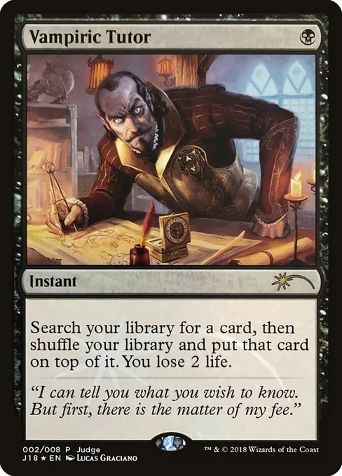 Vampiric Tutor, Judge Gift Cards 2018 #2