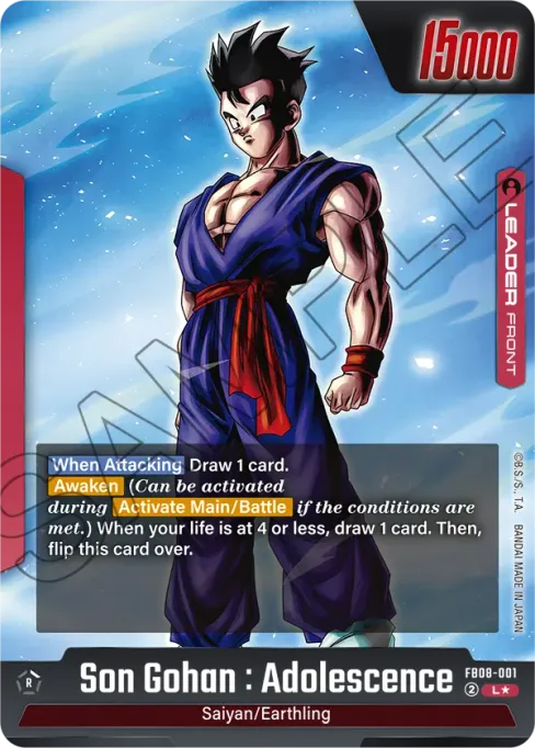 Son Gohan : Adolescence, Saiyan’s Pride #FB08-001_p1