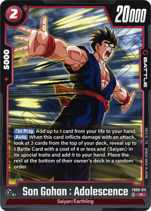 Son Gohan : Adolescence, Saiyan’s Pride #FB08-011