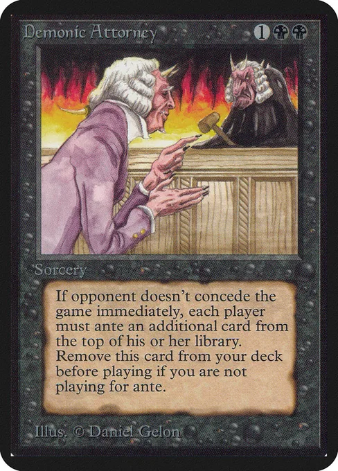 Demonic Attorney, Limited Edition Alpha #102