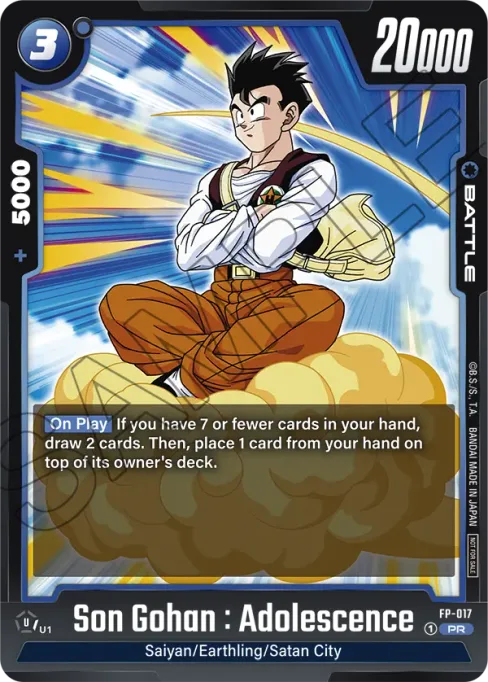 Son Gohan : Adolescence, Promotion Card #FP-017