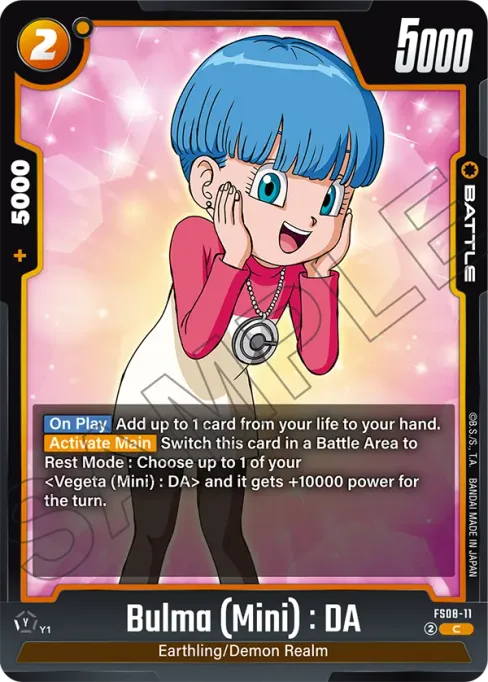 Bulma (Mini) : DA, Starter Deck: Vegeta (Mini) Super Saiyan 3 #FS08-11