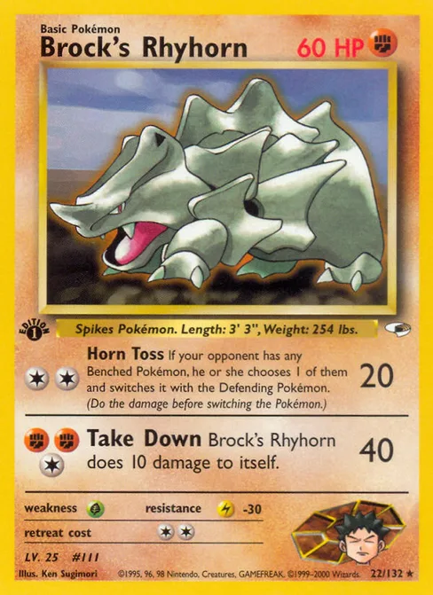 Brock's Rhyhorn, Gym Heroes #22