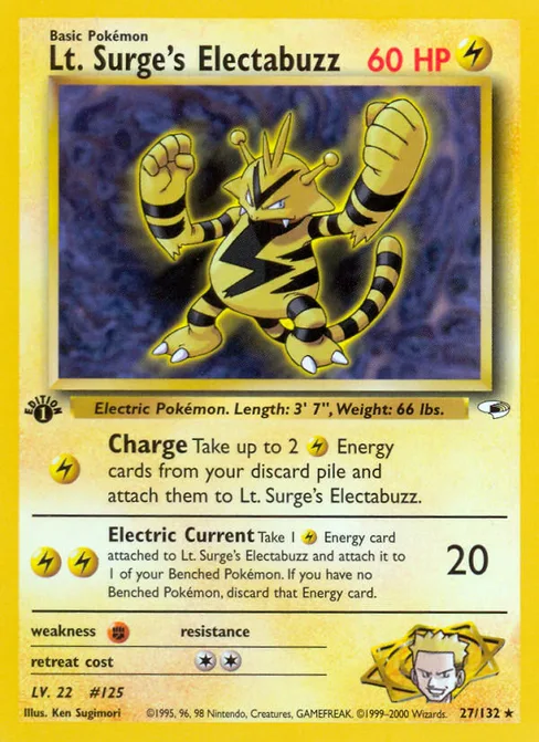 Lt. Surge's Electabuzz, Gym Heroes #27
