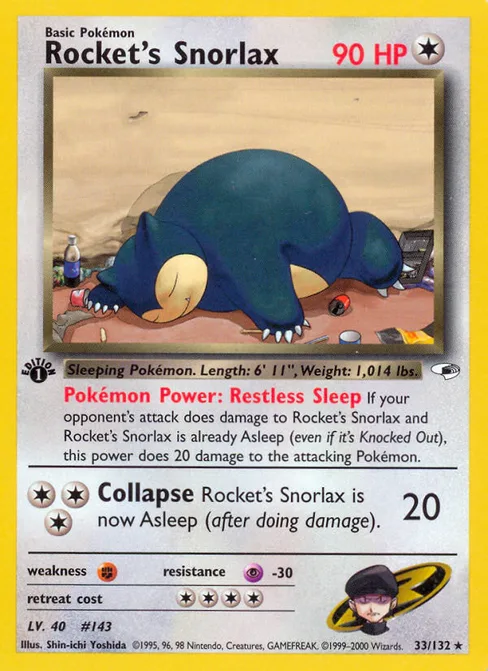 Rocket's Snorlax, Gym Heroes #33