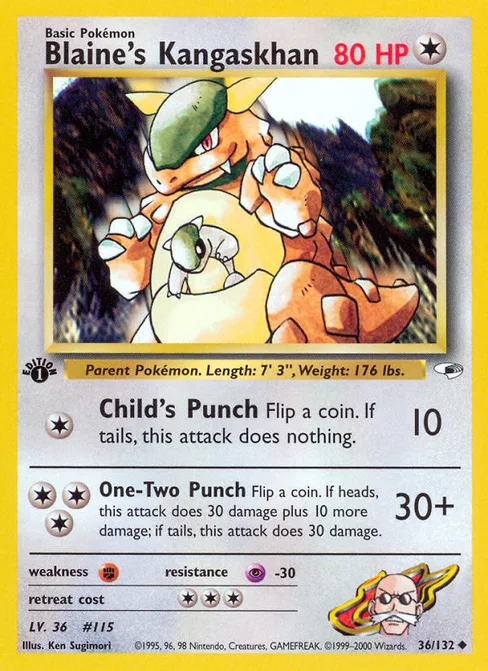 Blaine's Kangaskhan, Gym Heroes #36