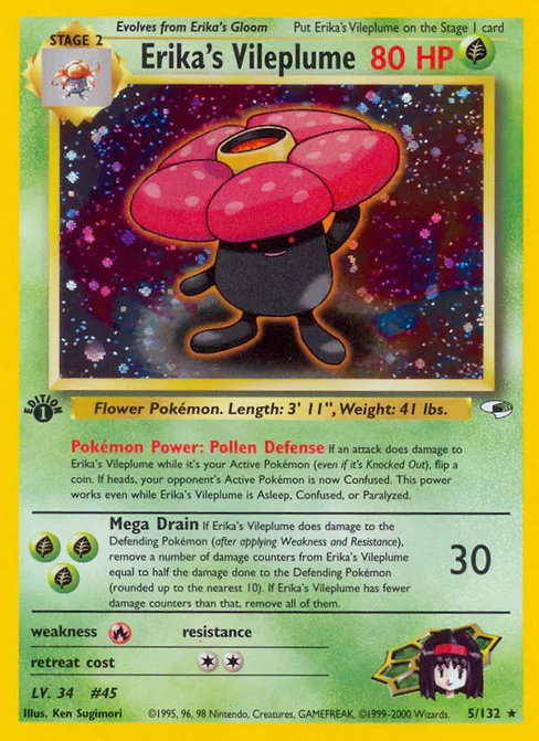 Erika's Vileplume, Gym Heroes #5