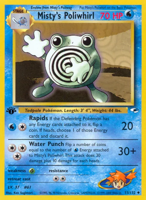 Misty's Poliwhirl, Gym Heroes #53