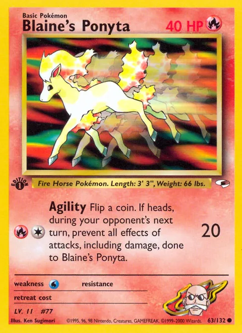 Blaine's Ponyta, Gym Heroes #63