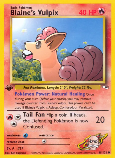 Blaine's Vulpix, Gym Heroes #65
