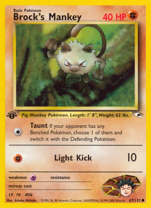 Brock's Mankey, Gym Heroes #67