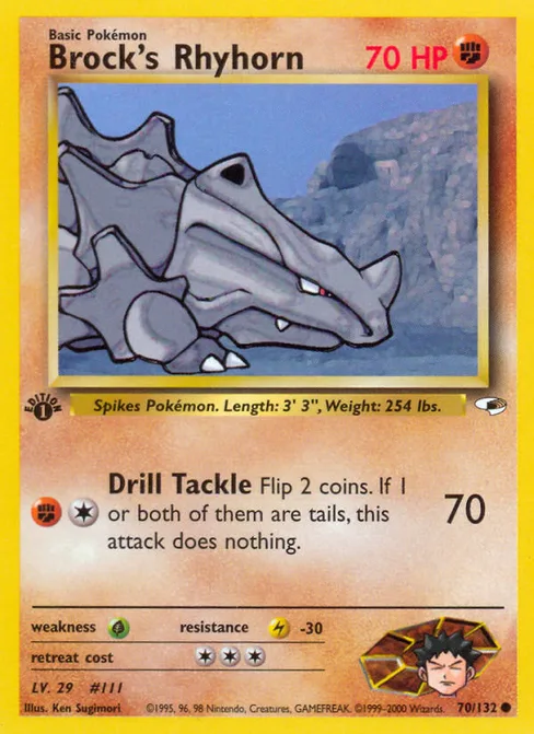 Brock's Rhyhorn, Gym Heroes #70