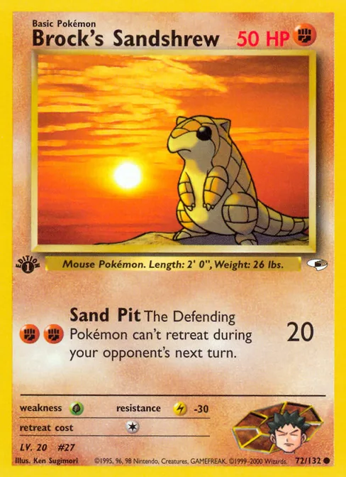 Brock's Sandshrew, Gym Heroes #72