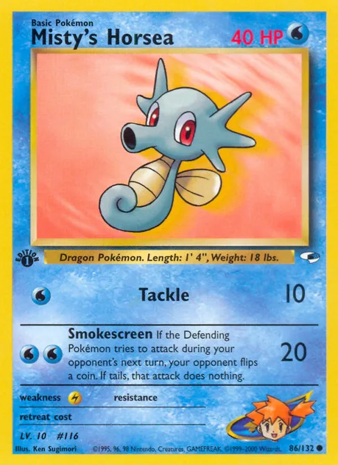 Misty's Horsea, Gym Heroes #86