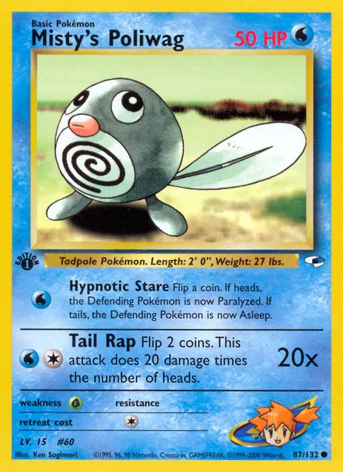 Misty's Poliwag, Gym Heroes #87