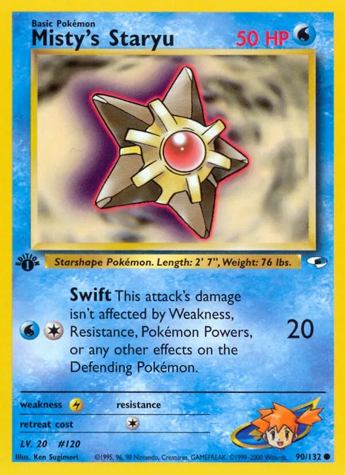 Misty's Staryu, Gym Heroes #90