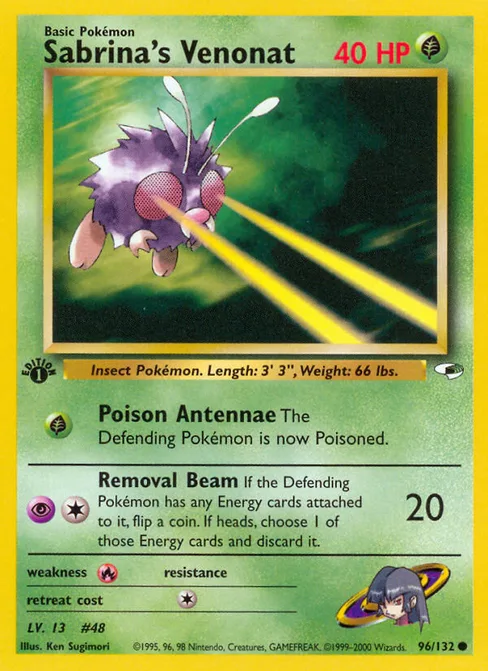 Sabrina's Venonat, Gym Heroes #96
