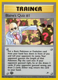 Blaine's Quiz #1, Normal