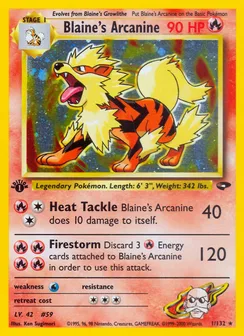 Blaine's Arcanine, Holofoil