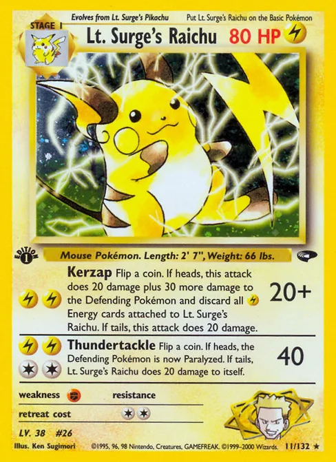 Lt. Surge's Raichu, Gym Challenge #11