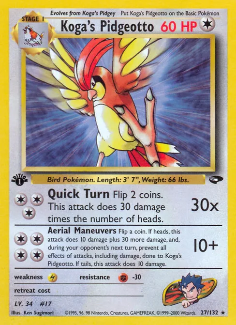 Koga's Pidgeotto, Gym Challenge #27