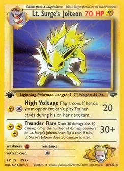 Lt. Surge's Jolteon, Normal