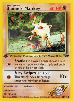 Blaine's Mankey, Normal