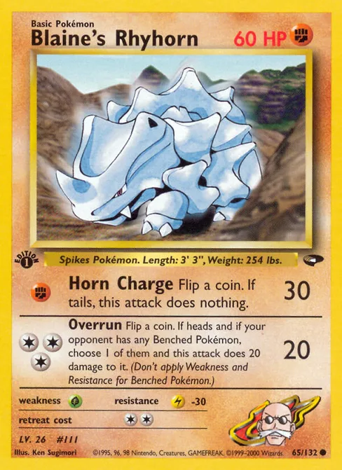 Blaine's Rhyhorn, Gym Challenge #65