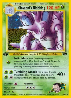 Giovanni's Nidoking, Holofoil