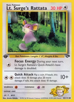 Lt. Surge's Rattata, Normal