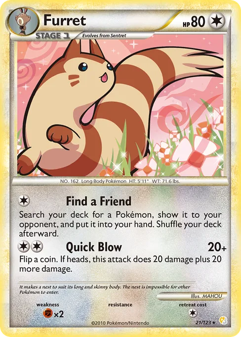 Furret, HeartGold & SoulSilver #21