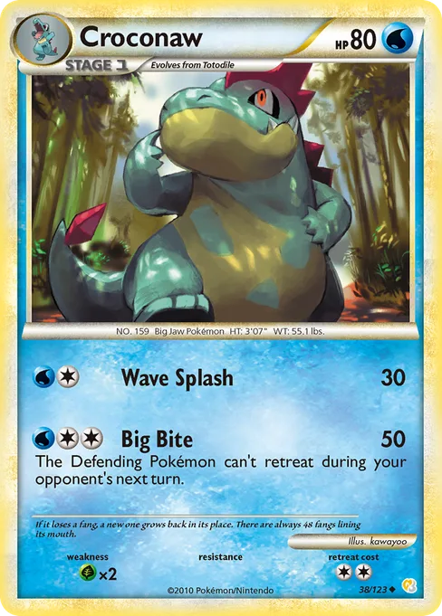 Croconaw, HeartGold & SoulSilver #38