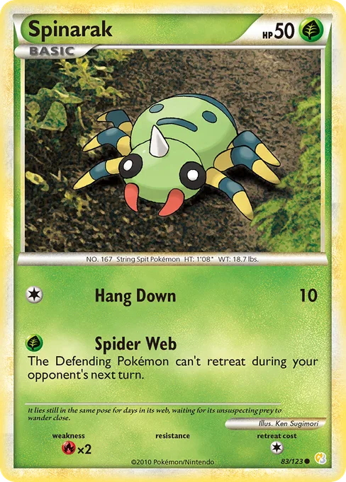 Spinarak, HeartGold & SoulSilver #83