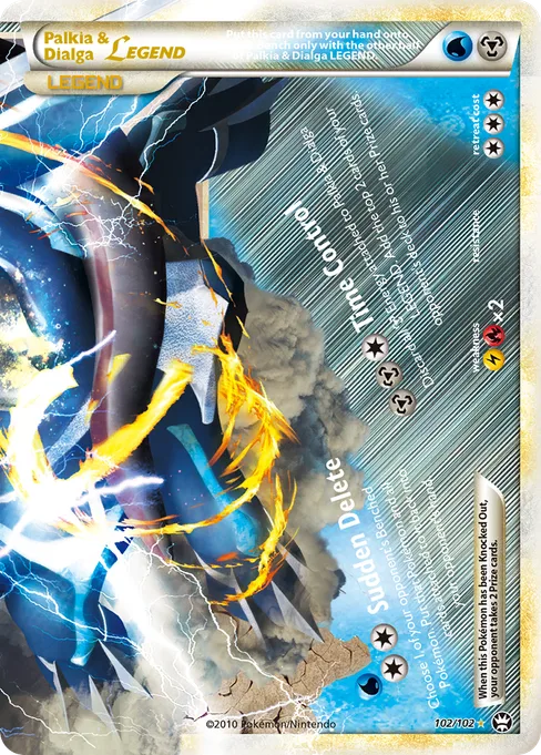 Palkia & Dialga LEGEND, HS—Triumphant #102